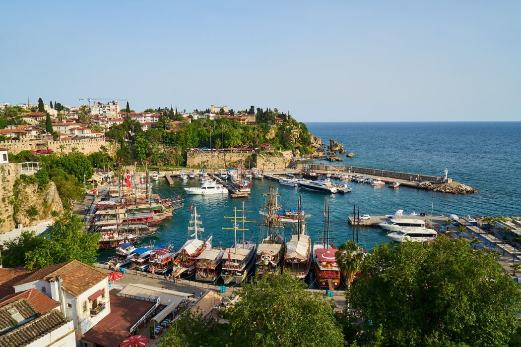 De haven van lara in turkije